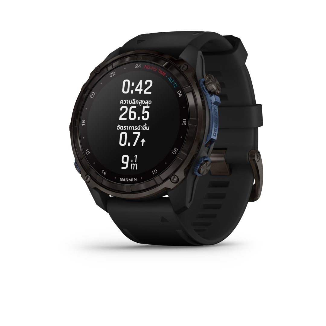 Garmin Descent Mk3i 51mm Carbon Gray DLC Titanium with Black Silicone Band