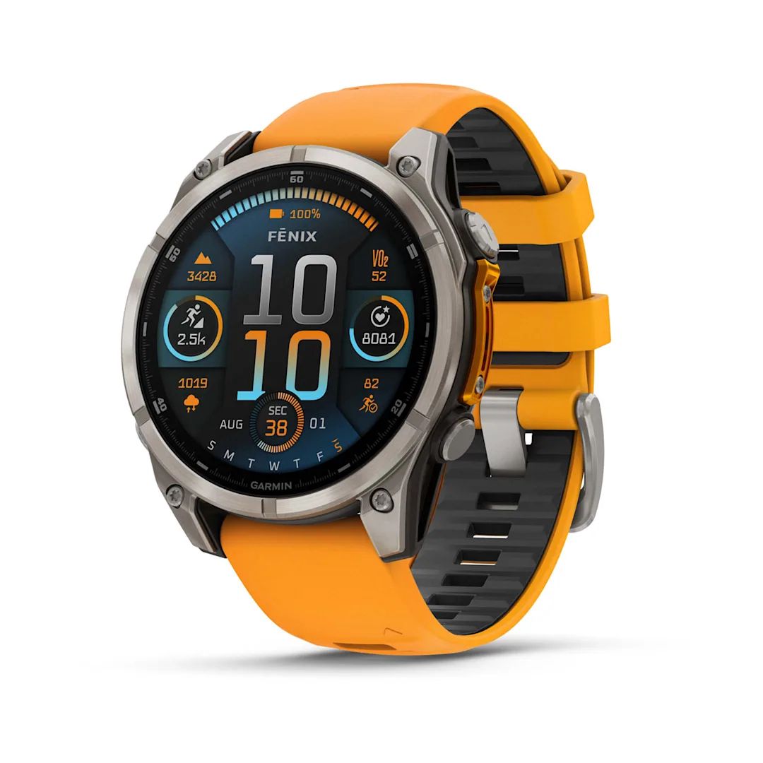 Garmin Fenix 8 AMOLED Sapphire 47 mm Titanium with Spark Orange/Graphite Silicone Band