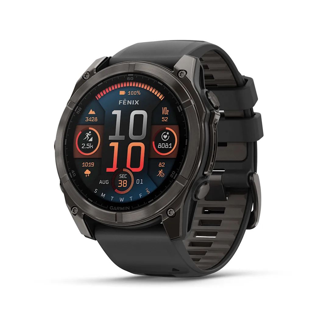 Garmin Fenix 8 AMOLED Sapphire 51 mm Carbon Gray DLC Titanium with Black/Pebble Gray Silicone Band