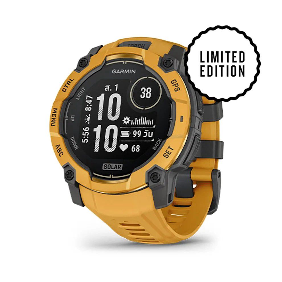 Garmin Instinct 3 - 50 mm Solar Sunburst with Gray Accents Alpine Rush Collection