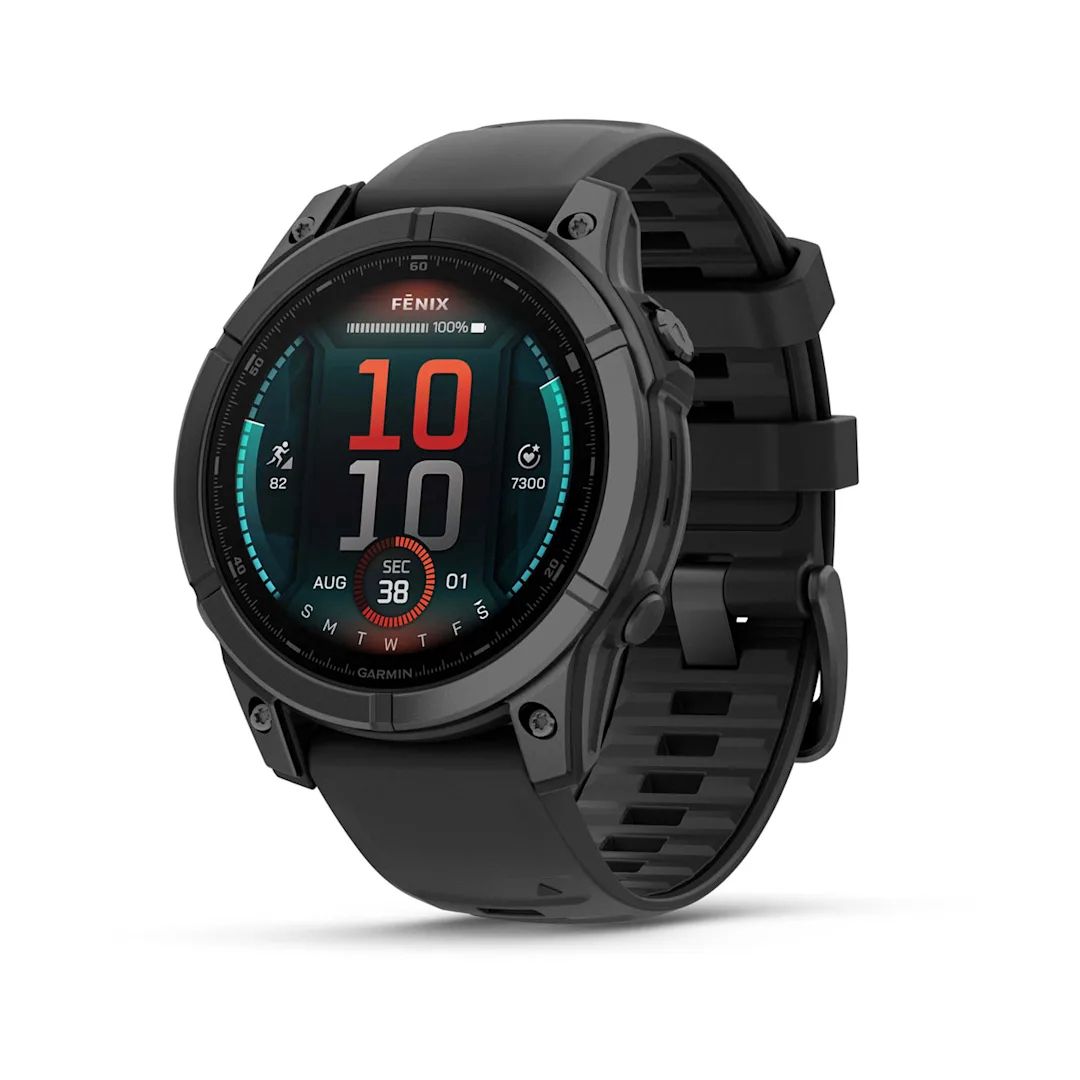 Garmin Fenix 8 E AMOLED 47mm Slate grey steel with Black silicone band