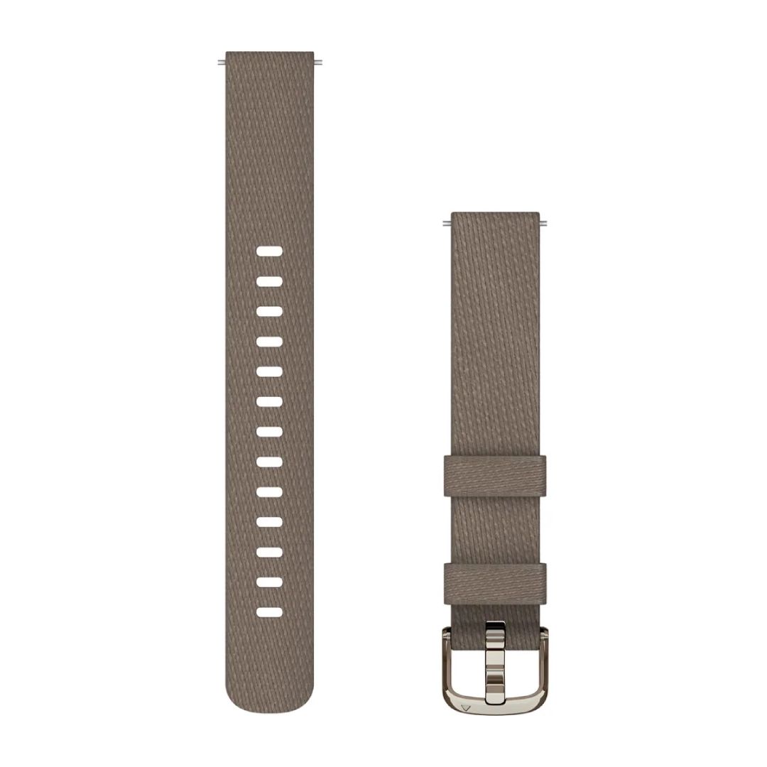 Garmin Lily 2 Quick Release (14 mm) Coffee Nylon with Cream Gold Hardware
