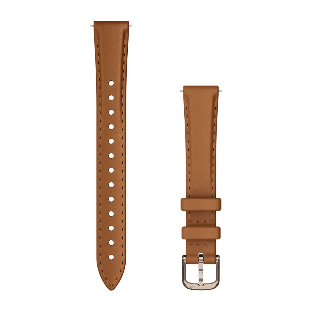 Garmin Lily 2 Quick Release (14 mm) Tan Leather with Cream Gold Hardware