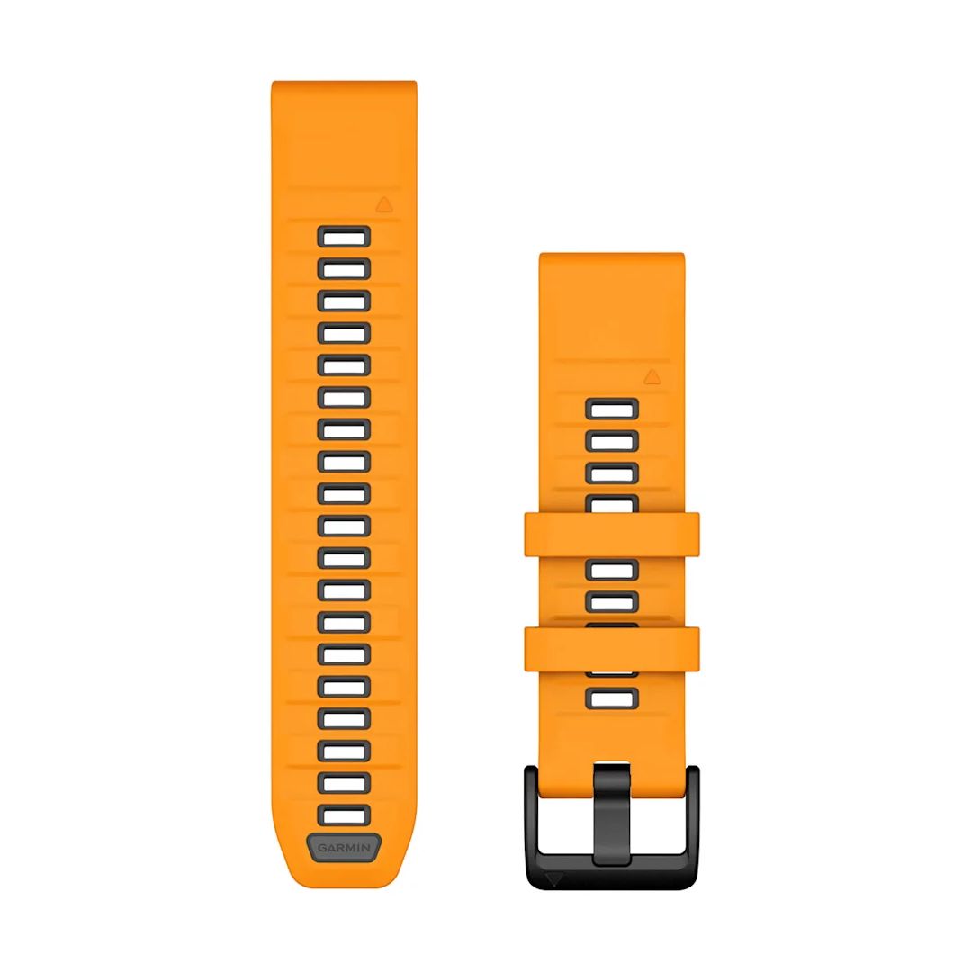 Garmin Fenix 8 QuickFit 22mm Watch Bands Spark Orange/Graphite Silicone