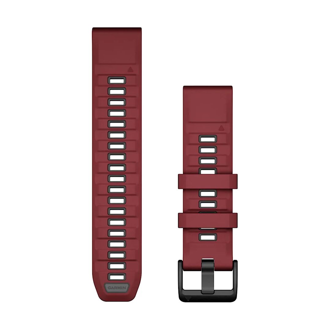 Garmin Fenix 8 QuickFit 22mm Watch Bands Marsala/Graphite Silicone