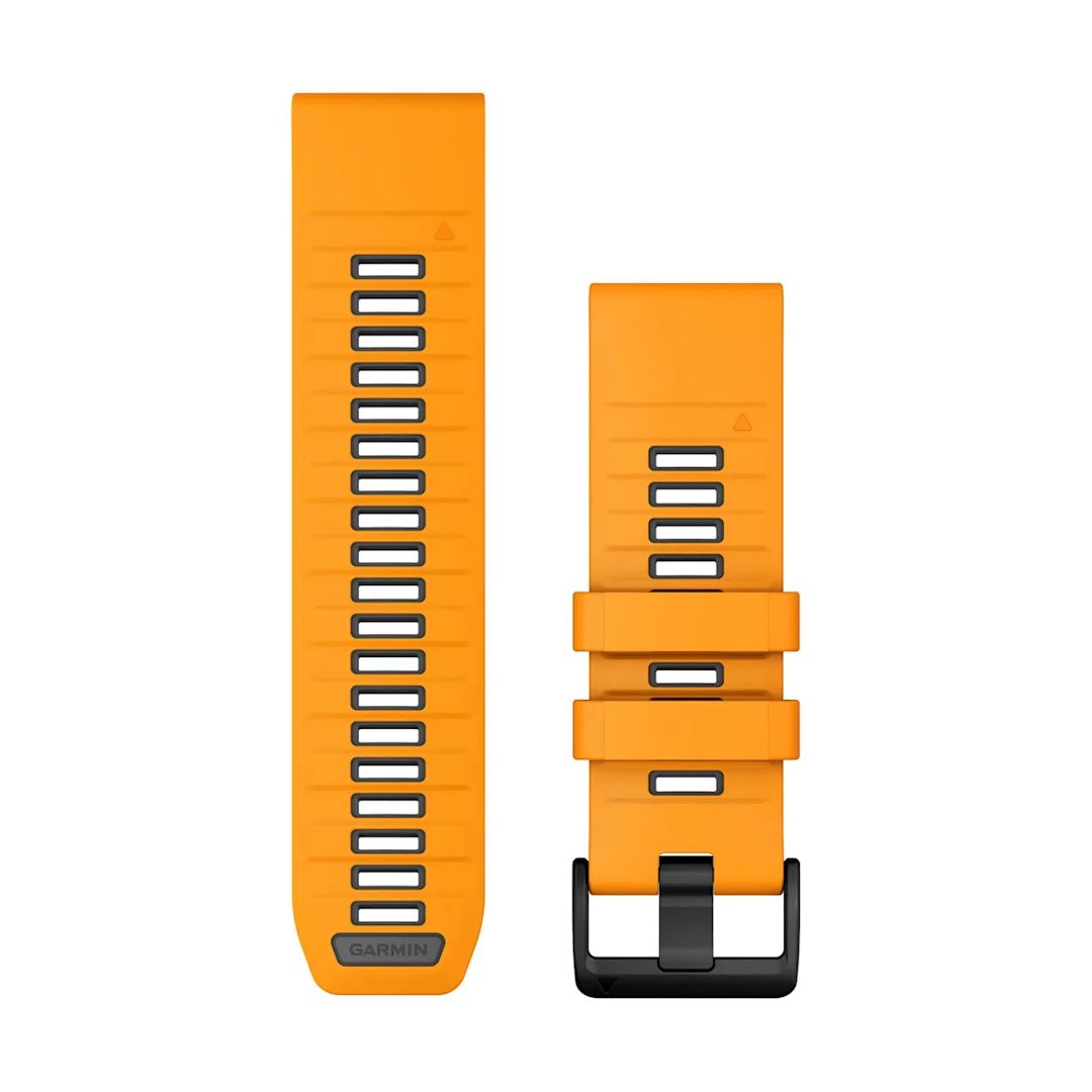 Garmin Fenix 8 QuickFit 26mm Watch Bands Spark Orange/Graphite Silicone