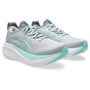 Asics Women's Gel-Nimbus 27 Wide Piedmont Grey/Illuminate Mint รองเท้าวิ่งผู้หญิงหน้ากว้าง 2