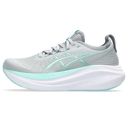 Asics Women's Gel-Nimbus 27 Wide Piedmont Grey/Illuminate Mint รองเท้าวิ่งผู้หญิงหน้ากว้าง 8