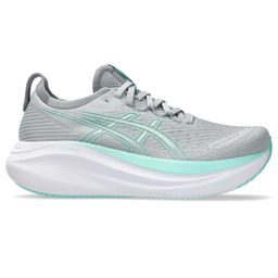 Asics Women's Gel-Nimbus 27 Wide Piedmont Grey/Illuminate Mint รองเท้าวิ่งผู้หญิงหน้ากว้าง