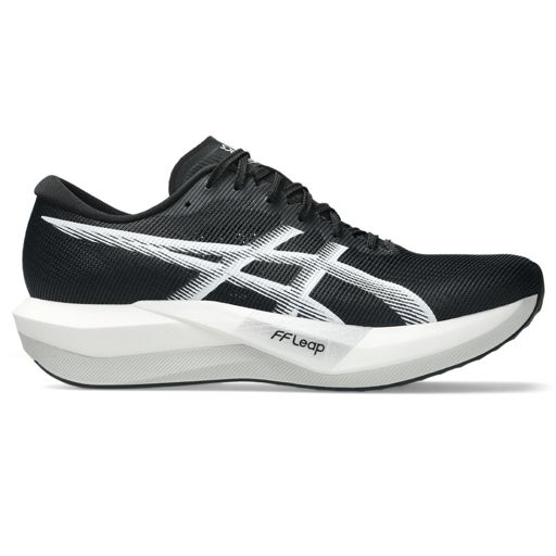 Asics Unisex Magic Speed 5 Wide Black/White รองเท้าวิ่งแผ่นคาร์บอน สำหรับซ้อมเร็ว หน้าเท้ากว้าง