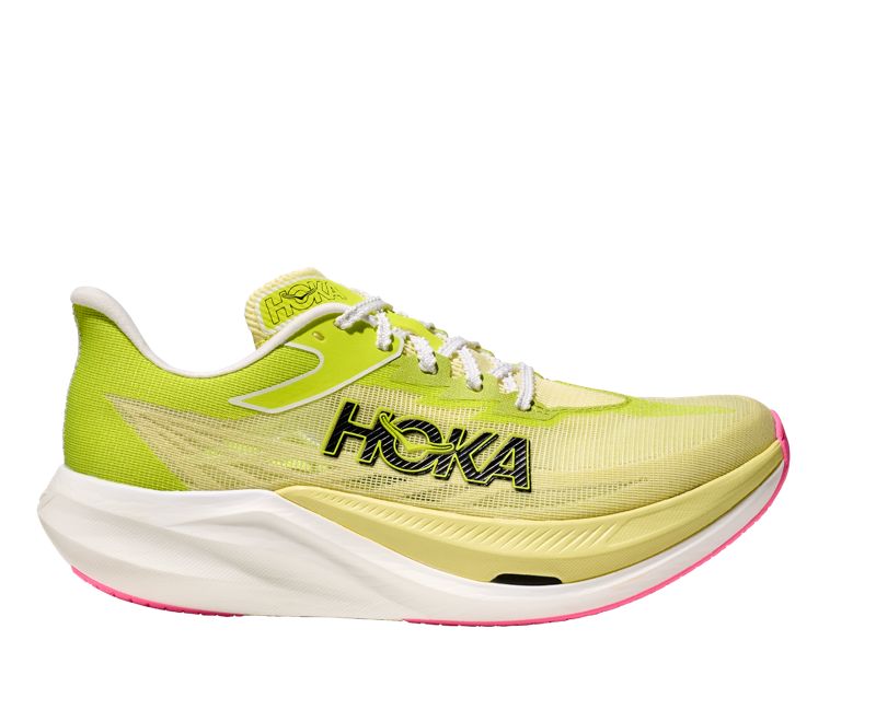 Hoka Unisex Rocket X 3 Sunlight / Neon Hoka Citrus | รองเท้าวิ่งคาร์บอน