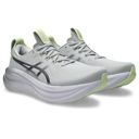 Asics Men's Gel-Nimbus 28 Platinum Platinum/Glow Green รองเท้าวิ่งผู้ชาย 2