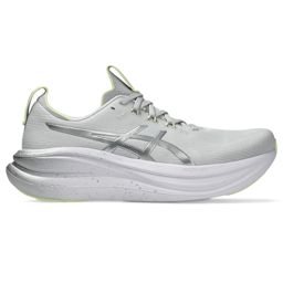 Asics Men's Gel-Nimbus 28 Platinum Platinum/Glow Green รองเท้าวิ่งผู้ชาย