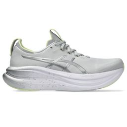Asics Women's Gel-Nimbus 28 Platinum Platinum/Glow Green รองเท้าวิ่งผู้หญิง