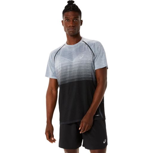 Asics Men's Seamless SS Top Performance Black/Carrier Grey เสื้อวิ่งผู้ชาย