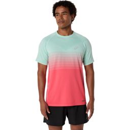 Asics Men's Seamless SS Top Coral Reef/Oasis Green เสื้อวิ่งผู้ชาย