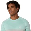 Asics Men's Seamless SS Top Coral Reef/Oasis Green เสื้อวิ่งผู้ชาย 4
