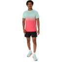 Asics Men's Seamless SS Top Coral Reef/Oasis Green เสื้อวิ่งผู้ชาย 6