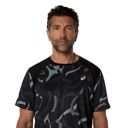  Asics Men's Road All Over Print SS Top Performance Black เสื้อวิ่งแขนสั้น 4
