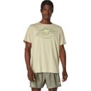 Asics Men's Fujitrail Logo SS Top Khaki เสื้อวิ่งแขนสั้นผู้ชาย 1
