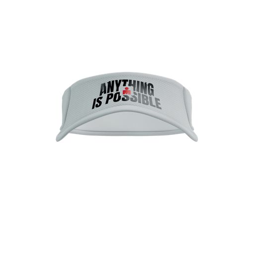 Compressport Visor Ultralight - Ironman 2025 - L2 Uniq Size White (หมวกวิ่งเปิดหัว Ironman Edition)