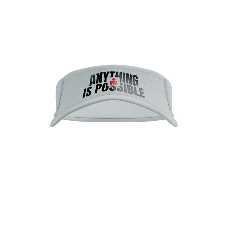 Compressport Visor Ultralight - Ironman 2025 - L2 Uniq Size White (หมวกวิ่งเปิดหัว Ironman Edition)