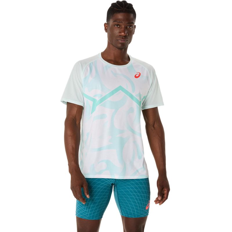 Asics Men's Light Knit Short Sleeve Top Soothing Sea เสื้อวิ่งแขนสั้น