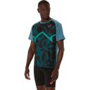 Asics Men's Light Knit Short Sleeve Top Atlantis Blue เสื้อวิ่งแขนสั้น 3