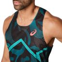 Asics Men's Metaspeed Singlet Atlantis Blue เสื้อกล้ามสำหรับนักวิ่ง 4