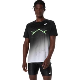 Asics Men's Light Knit Short Sleeve Top Performance Black เสื้อวิ่งแขนสั้นผู้ชาย