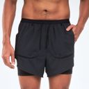 Training Lab Men's 3" 2 in 1 Stealth Shorts Black กางเกงวิ่งน้ำหนักเบา 5