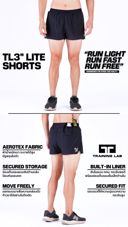 Training Lab Men's 3” Lite Shorts | กางเกงวิ่งชายน้ำหนักเบา ขาสั้น ระบายอากาศดี 13