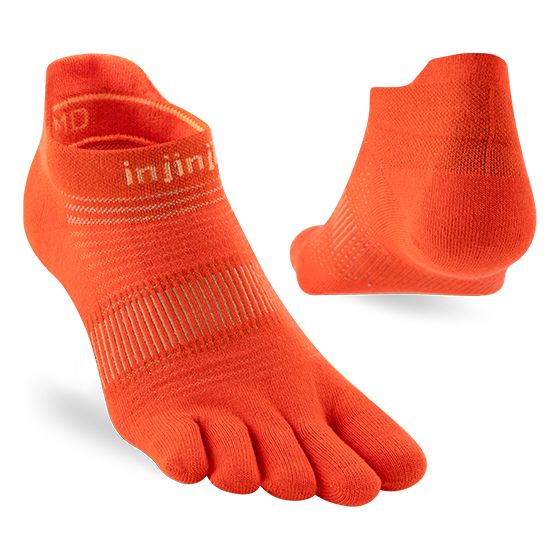 Injinji Run Lightweight No-Show 2026 Flame ถุงเท้าแยกนิ้ว