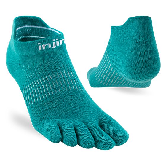 Injinji Women's Run Lightweight No‑Show 2026 Atlantis ถุงเท้าแยกนิ้ว (สำหรับผู้หญิง)