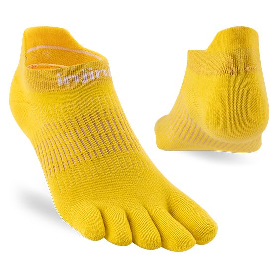 Injinji Women's Run Lightweight No‑Show 2026 Lemon ถุงเท้าแยกนิ้ว (สำหรับผู้หญิง)