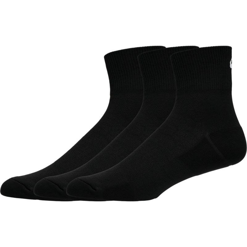 Asics Unisex Running Quarter 3P Performance Black | ถุงเท้าวิ่งข้อกลาง (แพ็ค 3 คู่)