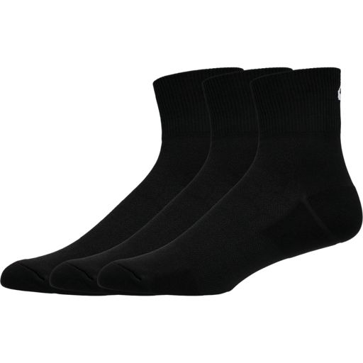 Asics Unisex Running Quarter 3P Performance Black | ถุงเท้าวิ่งข้อกลาง (แพ็ค 3 คู่)