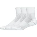 Asics Unisex Running Quarter 3P Brilliant White  | ถุงเท้าวิ่งข้อกลาง (แพ็ค 3 คู่) 1
