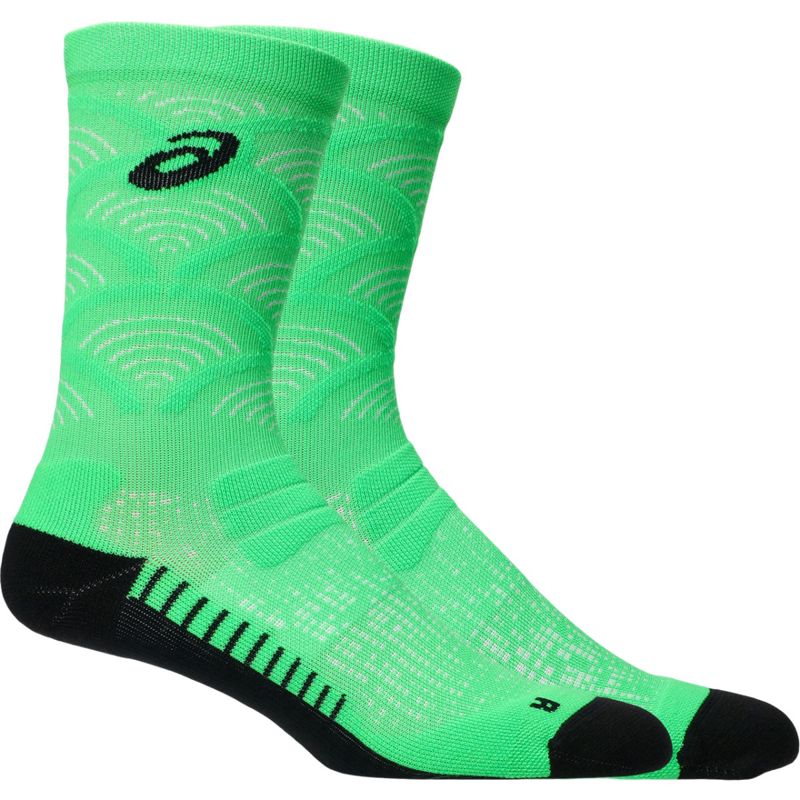 Asics Unisex Performance Run Sock Crew Vital Green ถุงเท้าวิ่ง