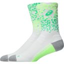 Asics Unisex Performance Run Sock Crew Brilliant White/Illum. Green/Vital Green ถุงเท้าวิ่ง 2