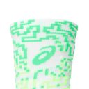 Asics Unisex Performance Run Sock Crew Brilliant White/Illum. Green/Vital Green ถุงเท้าวิ่ง 3