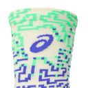 Asics Unisex Performance Run Sock Crew Ivory/Cobalt Burst/Vital Green ถุงเท้าวิ่ง 3