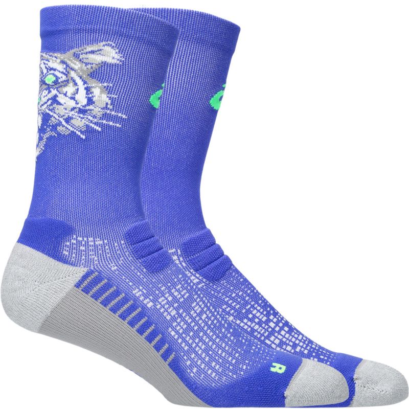 Asics Unisex Performance Run Sock Crew Cobalt Burst/Vital Green ถุงเท้าวิ่ง