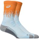 Asics Unisex Performance Run Sock Crew Sky/Sun Peach ถุงเท้าวิ่ง 1