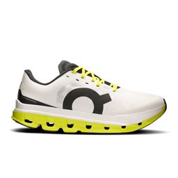 On Men's Cloudflow 5 White | Lime | รองเท้าวิ่งสำหรับทำความเร็วที่เบาและตอบสนองได้ดี