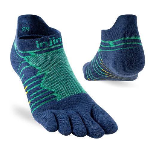 Injinji Ultra Run No‑Show Poseidon ถุงเท้าวิ่งเทรลระยะไกล