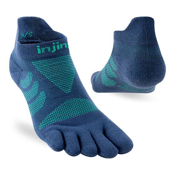Injinji Women's Ultra Run No‑Show Poseidon ถุงเท้าวิ่งอัลตร้าผู้หญิง