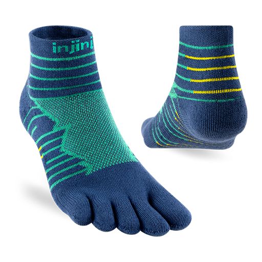 Injinji Ultra Run Mini‑Crew Poseidon ถุงเท้าวิ่งเทรลระยะไกล