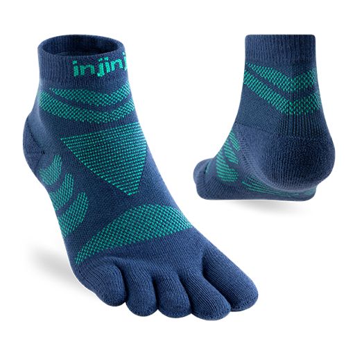 Injinji Women's Ultra Run Mini‑Crew Poseidon ถุงเท้าวิ่งอัลตร้าผู้หญิง
