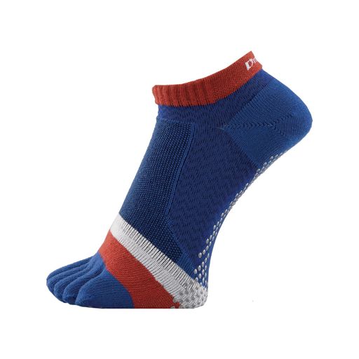 Dmyth Premium Support Socks 5ToeNoShow Stripe Navy ถุงเท้ากอล์ฟ